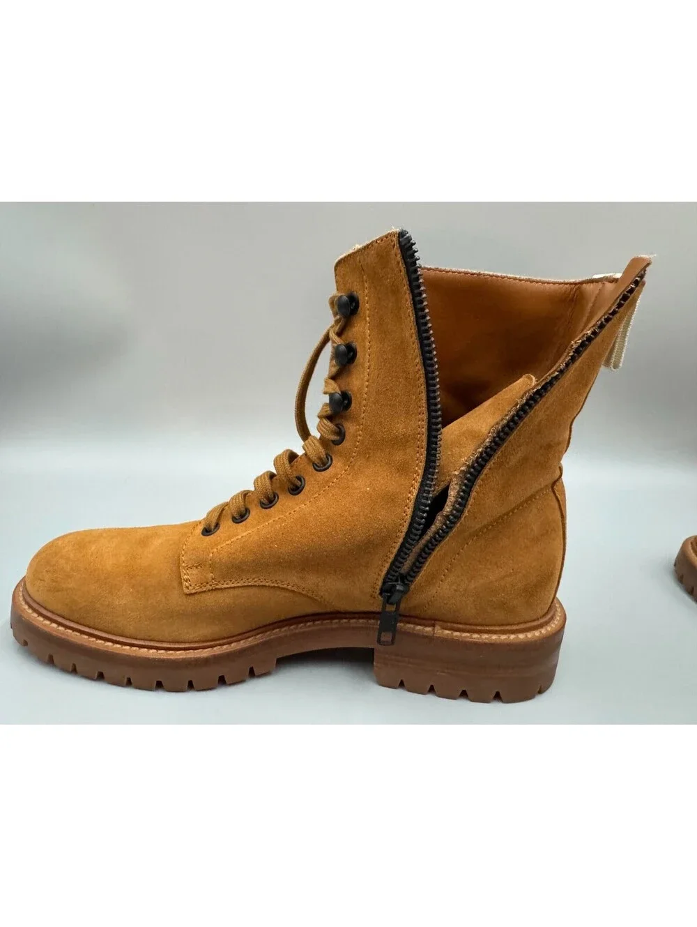 Women’s Common Projects Suede Biker Boots, Beige US Size 8, EUR 38, UK 5